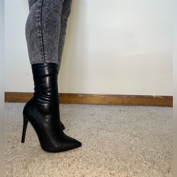 Black Ankle Booties - Picture 2 of 3